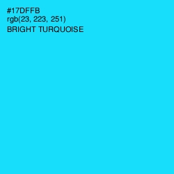 #17DFFB - Bright Turquoise Color Image