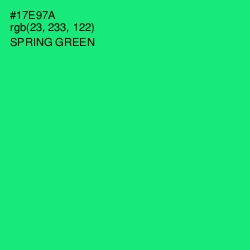 #17E97A - Spring Green Color Image