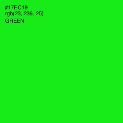 #17EC19 - Green Color Image