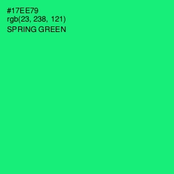 #17EE79 - Spring Green Color Image