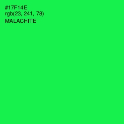 #17F14E - Malachite Color Image