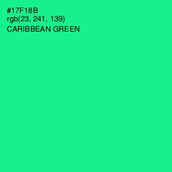 #17F18B - Caribbean Green Color Image