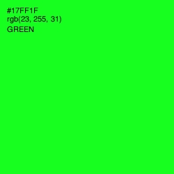 #17FF1F - Green Color Image