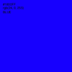 #1800FF - Blue Color Image