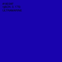 #1803AF - Ultramarine Color Image