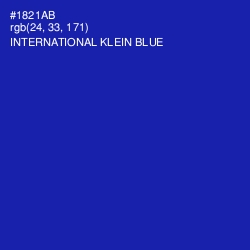 #1821AB - International Klein Blue Color Image