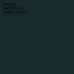 #182B29 - Timber Green Color Image