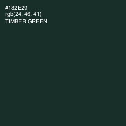 #182E29 - Timber Green Color Image