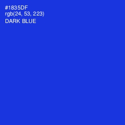 #1835DF - Dark Blue Color Image