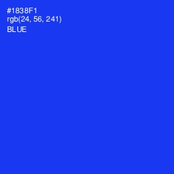#1838F1 - Blue Color Image