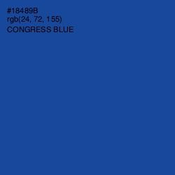 #18489B - Congress Blue Color Image