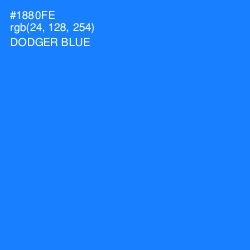 #1880FE - Dodger Blue Color Image