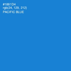#1881D4 - Pacific Blue Color Image