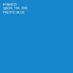 #1886CD - Pacific Blue Color Image