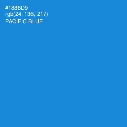 #1888D9 - Pacific Blue Color Image