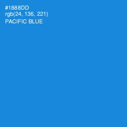 #1888DD - Pacific Blue Color Image