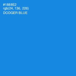 #1888E2 - Dodger Blue Color Image