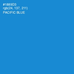 #1889D3 - Pacific Blue Color Image