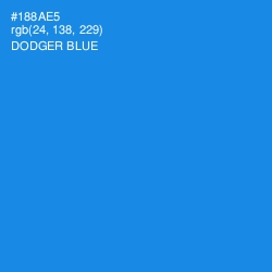 #188AE5 - Dodger Blue Color Image