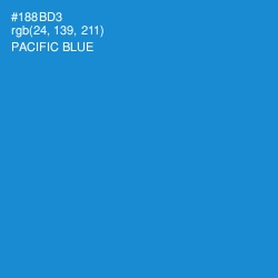 #188BD3 - Pacific Blue Color Image