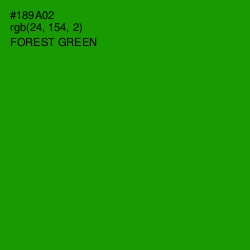 #189A02 - Forest Green Color Image