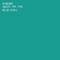#189A8F - Blue Chill Color Image
