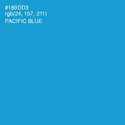 #189DD3 - Pacific Blue Color Image