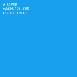 #189FEE - Dodger Blue Color Image