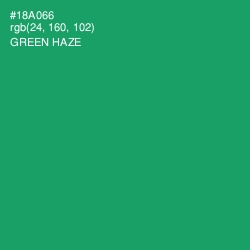 #18A066 - Green Haze Color Image