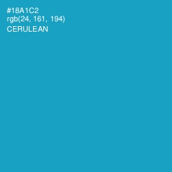 #18A1C2 - Cerulean Color Image