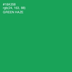 #18A358 - Green Haze Color Image