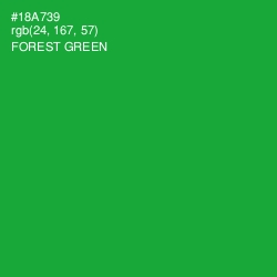 #18A739 - Forest Green Color Image