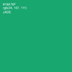 #18A76F - Jade Color Image