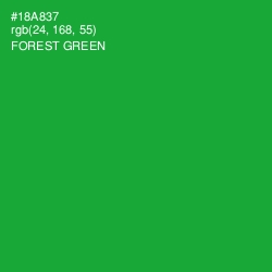 #18A837 - Forest Green Color Image