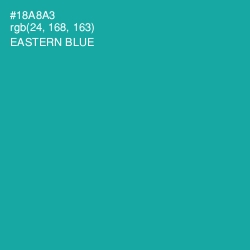 #18A8A3 - Eastern Blue Color Image