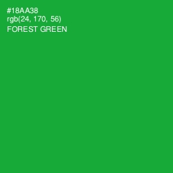 #18AA38 - Forest Green Color Image