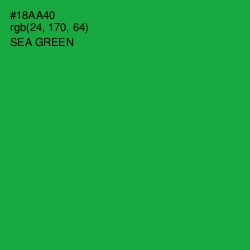 #18AA40 - Sea Green Color Image