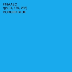 #18AAEC - Dodger Blue Color Image