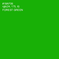 #18AF06 - Forest Green Color Image