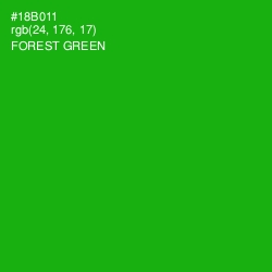#18B011 - Forest Green Color Image
