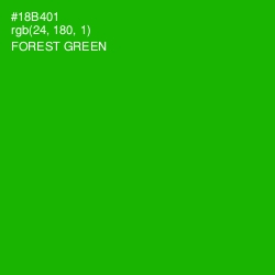 #18B401 - Forest Green Color Image