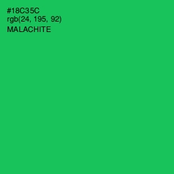 #18C35C - Malachite Color Image