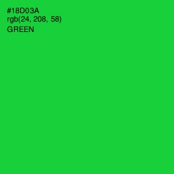 #18D03A - Green Color Image