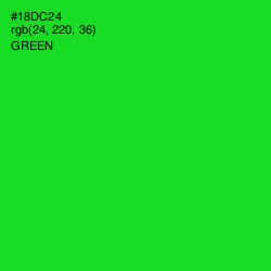 #18DC24 - Green Color Image