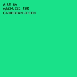 #18E18A - Caribbean Green Color Image