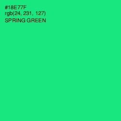 #18E77F - Spring Green Color Image