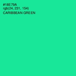 #18E79A - Caribbean Green Color Image