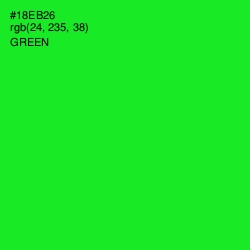 #18EB26 - Green Color Image