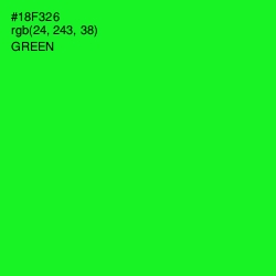 #18F326 - Green Color Image