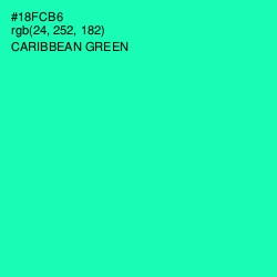 #18FCB6 - Caribbean Green Color Image